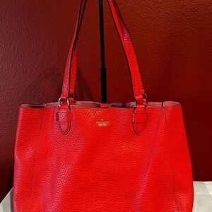 Kate Spade New York Carter Street Tyler Red Leather Tote